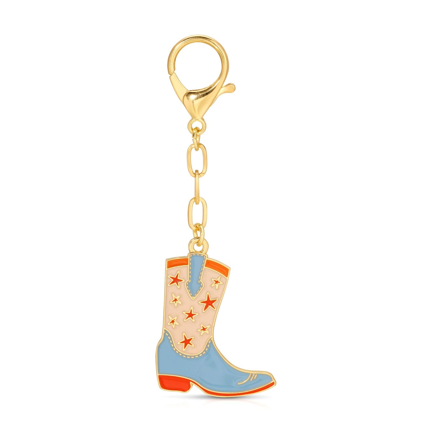 Enamel Bag Charm / keychain - Cowboy Boot