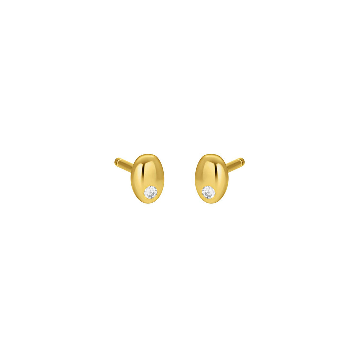 PETITE OLIVE STUDS: GOLD