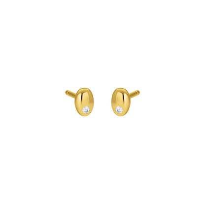 PETITE OLIVE STUDS: GOLD