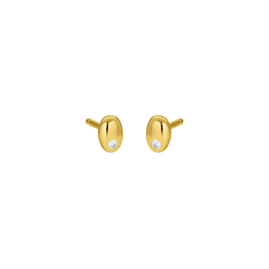 PETITE OLIVE STUDS: GOLD