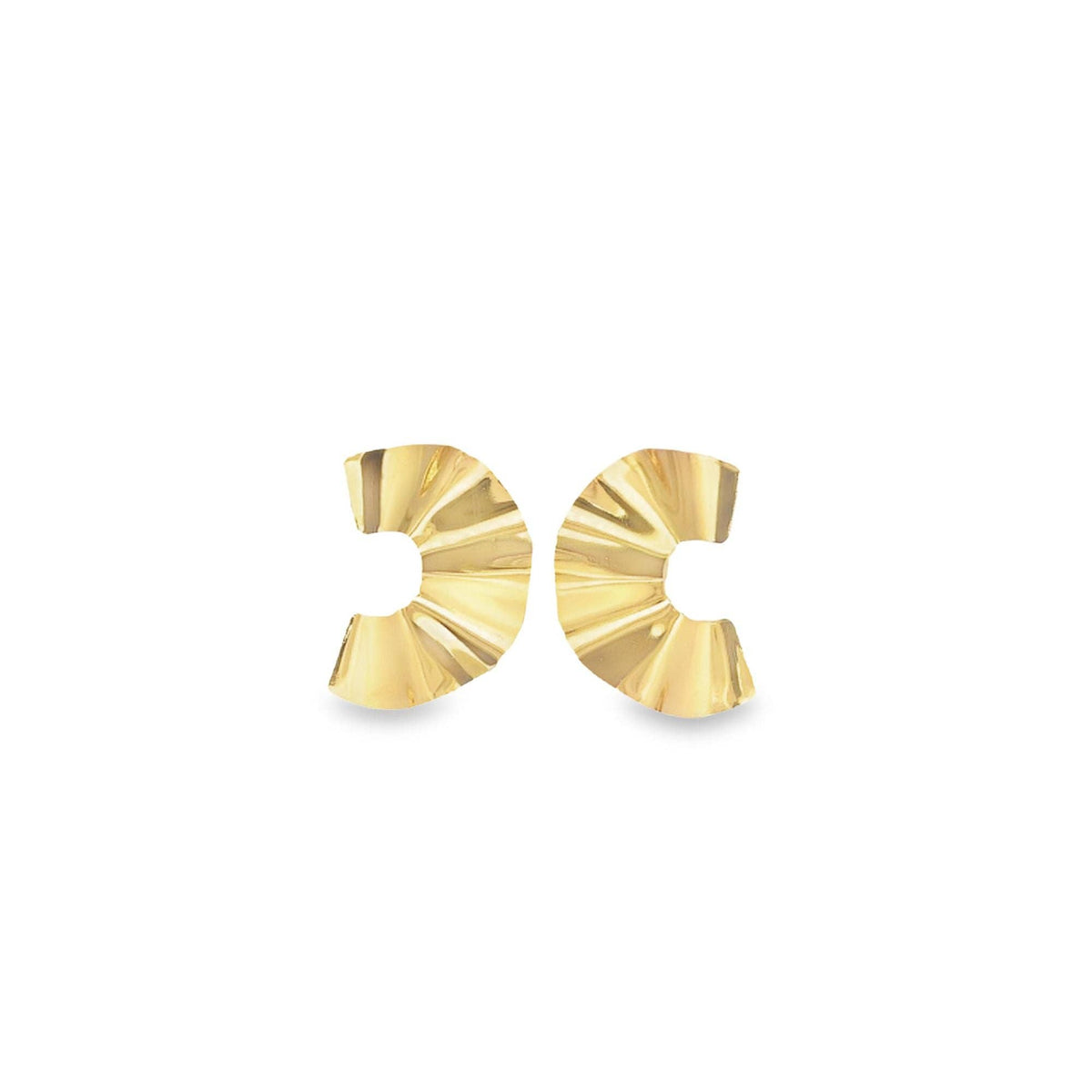 18K GF Wavy C Earring