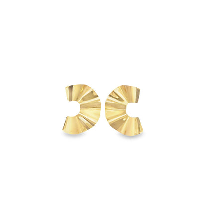 18K GF Wavy C Earring