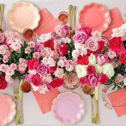 Rose Pink & Gold Birthday Candles