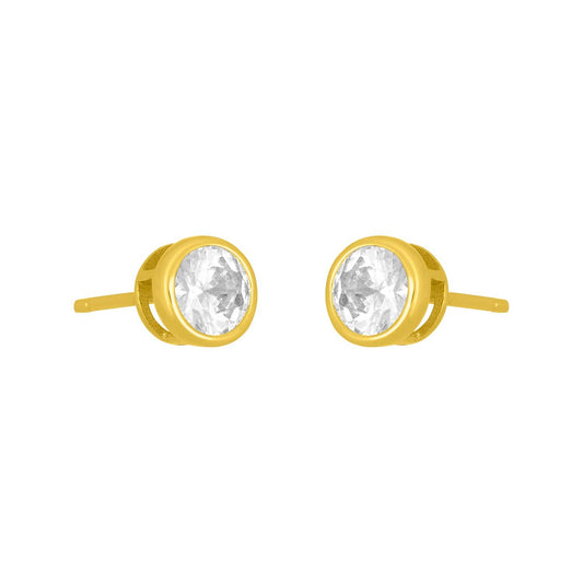 MARISOL BEZEL STUD 5MM: GOLD