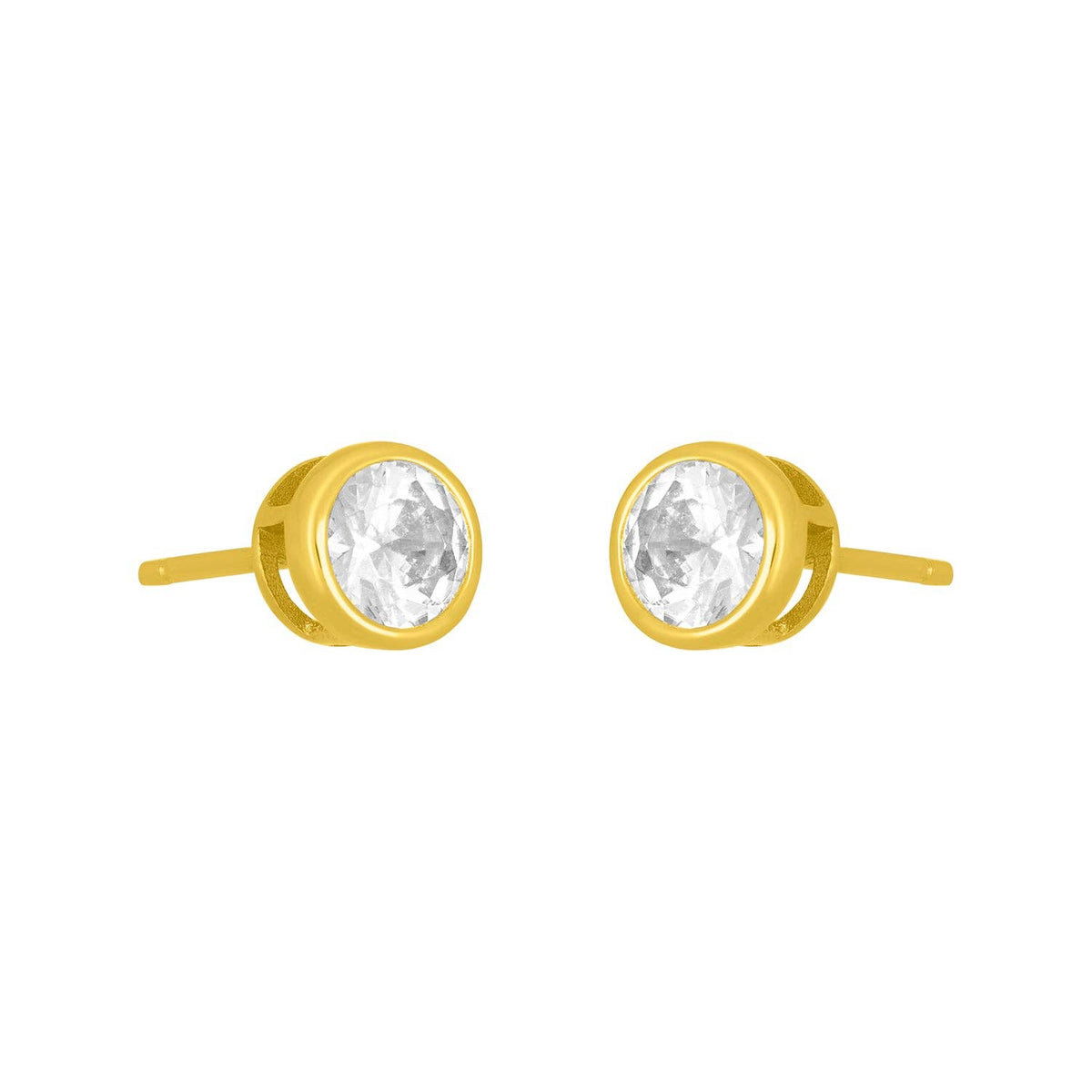 MARISOL BEZEL STUD 5MM: SILVER