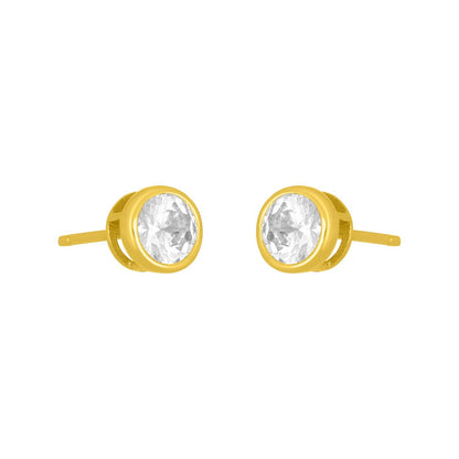 MARISOL BEZEL STUD 5MM: SILVER