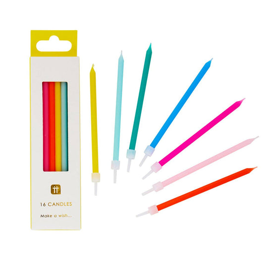 Tall Rainbow Birthday Candles