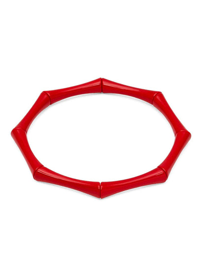 Enamel Bamboo Bracelet - Cobalt
