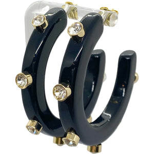 Gameday Earrings - Bejeweled Hoops