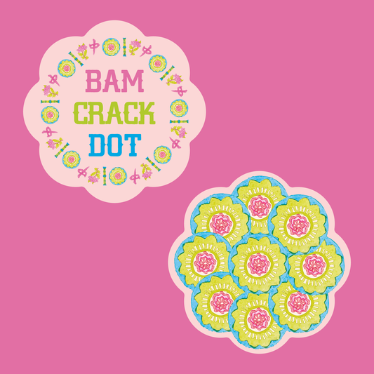 Bam, Crack, Dot Mahjong Coasters
