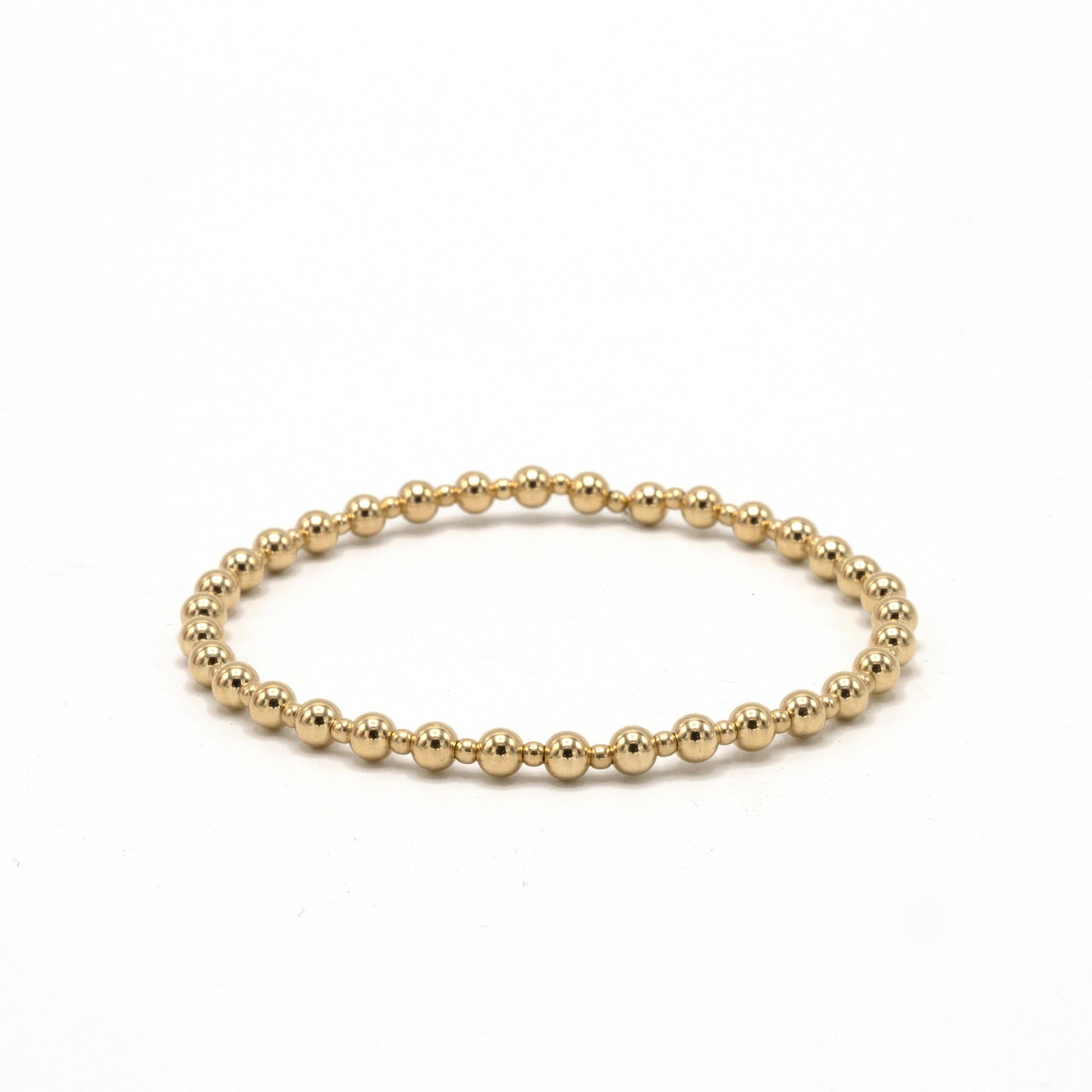 4mm+2mm+4mm Gold Filled Waterproof Dimension Bracelet: 6.5