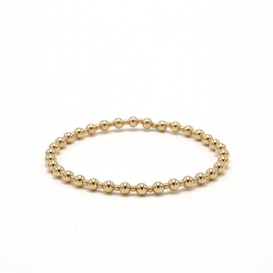 4mm+2mm+4mm Gold Filled Waterproof Dimension Bracelet: 6.5
