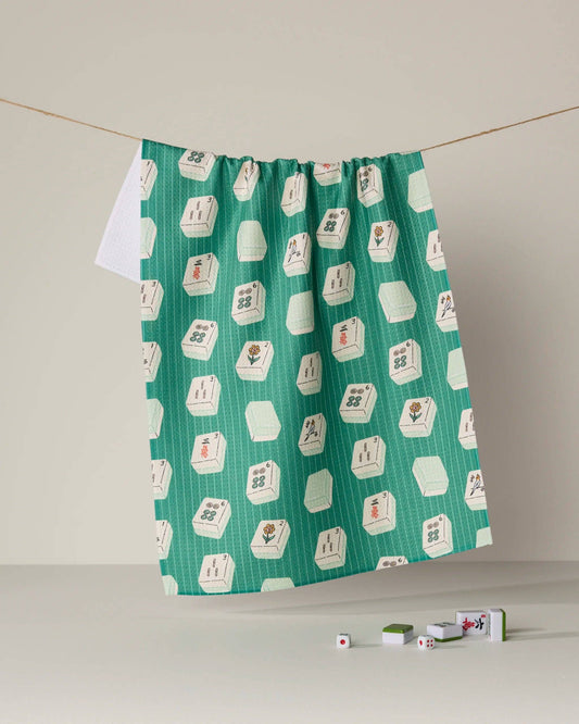 Tile Flow Tea Towel - Mahjong
