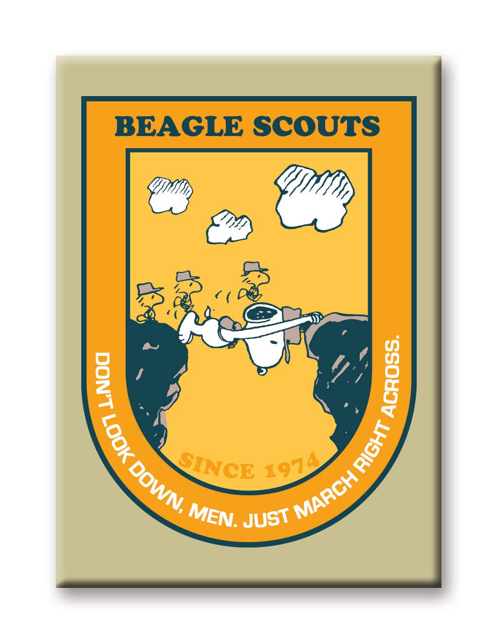 Peanuts Beagle Scouts - March Right Across Magnet