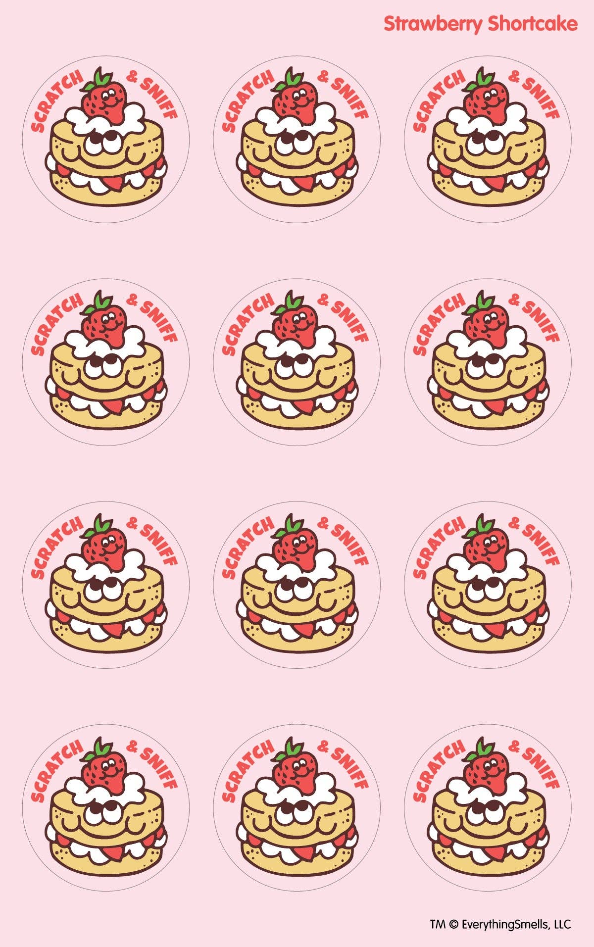 Strawberry Shortcake Scratch & Sniff Sticker