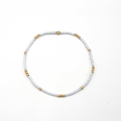 Newport - Cotton + Gold Waterproof Bracelet