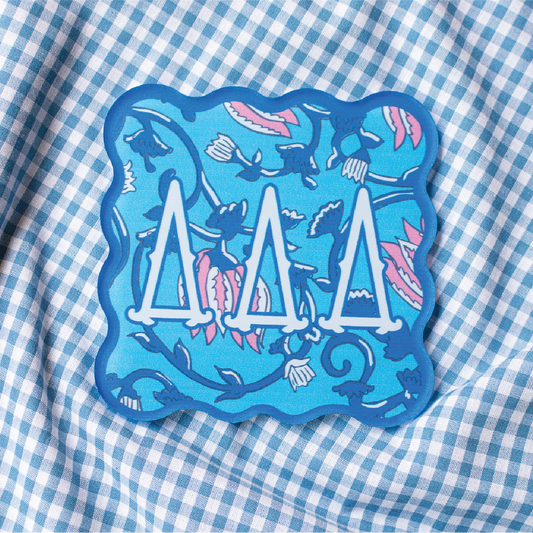 Tri Delta Block Print Coaster
