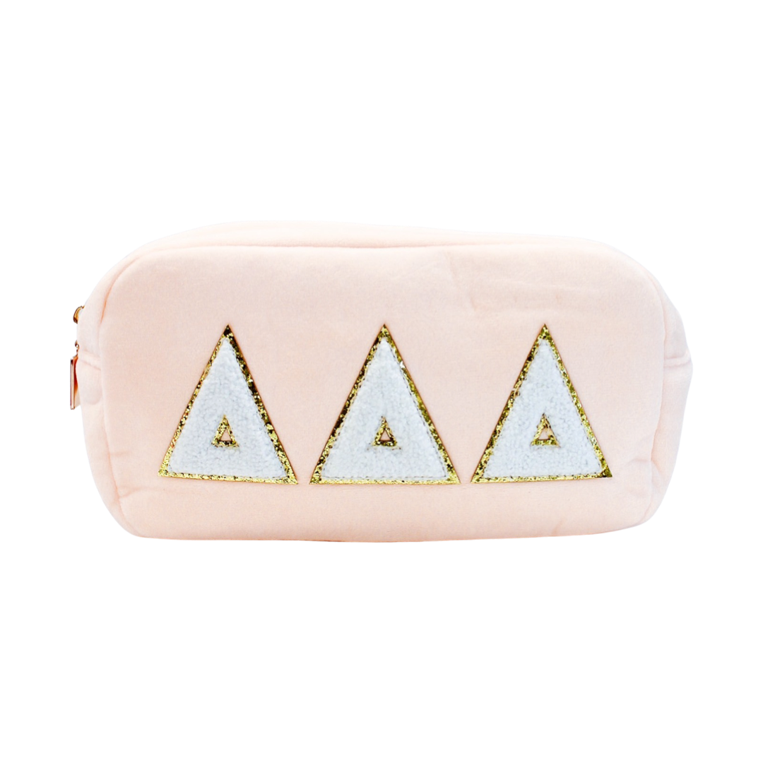 Chenille Cosmetic Bag - Chi Omega