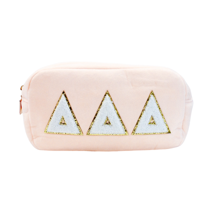 Theta Chenille Cosmetic Bag