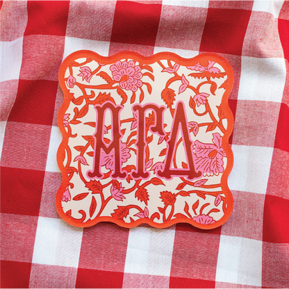 Chi O Block Print Coaster