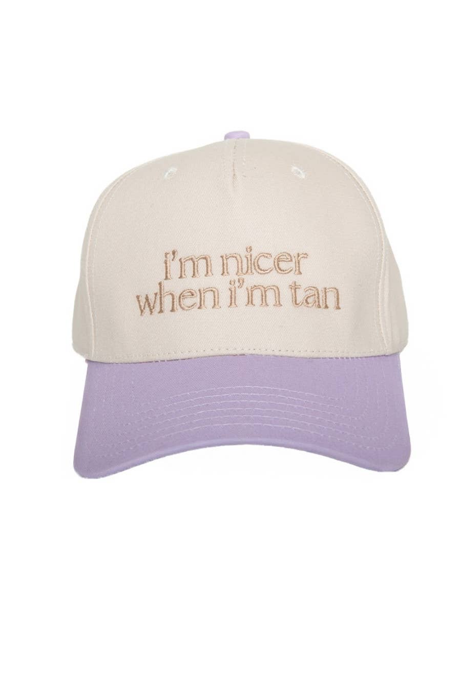 I'm Nicer When I'm Tan Hat - Pink Stripe