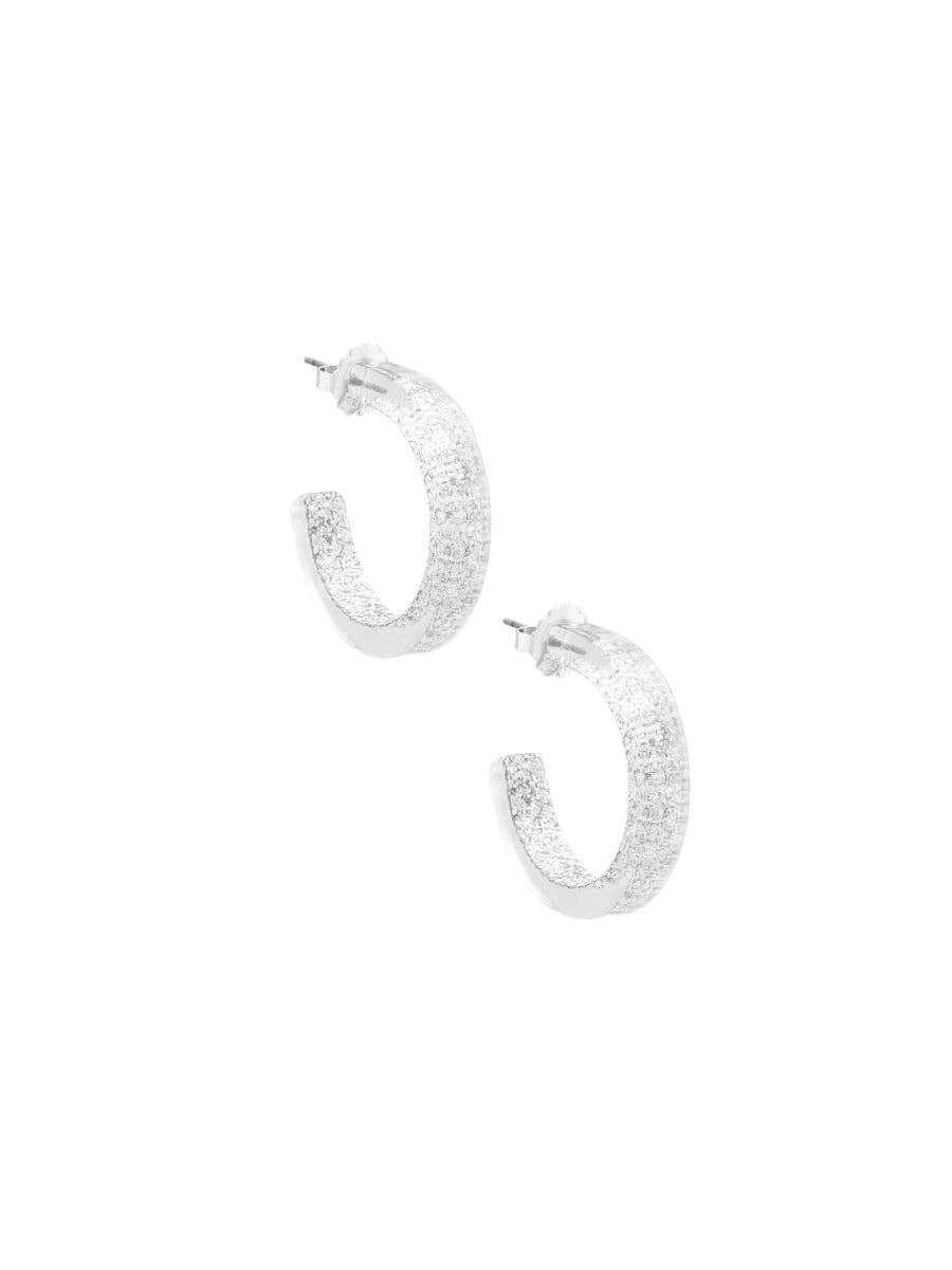 Daphne Hoop Earring - White