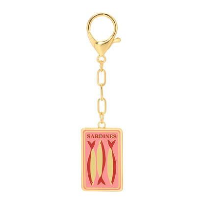 Enamel Bag Charm - Sardines
