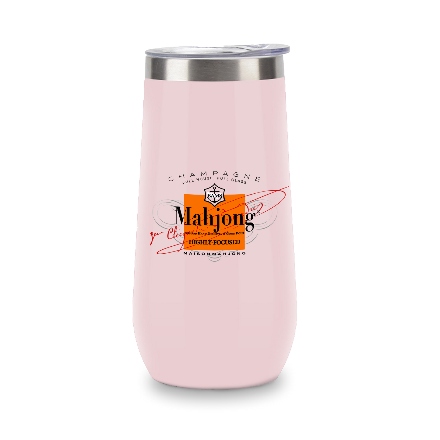 Champagne Tumbler (Pink) - Mahjong Org Label