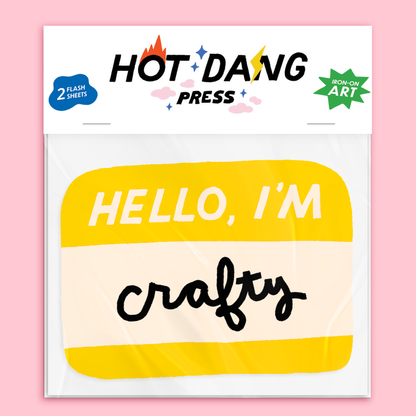 Hello I'm Crafty Name Tag