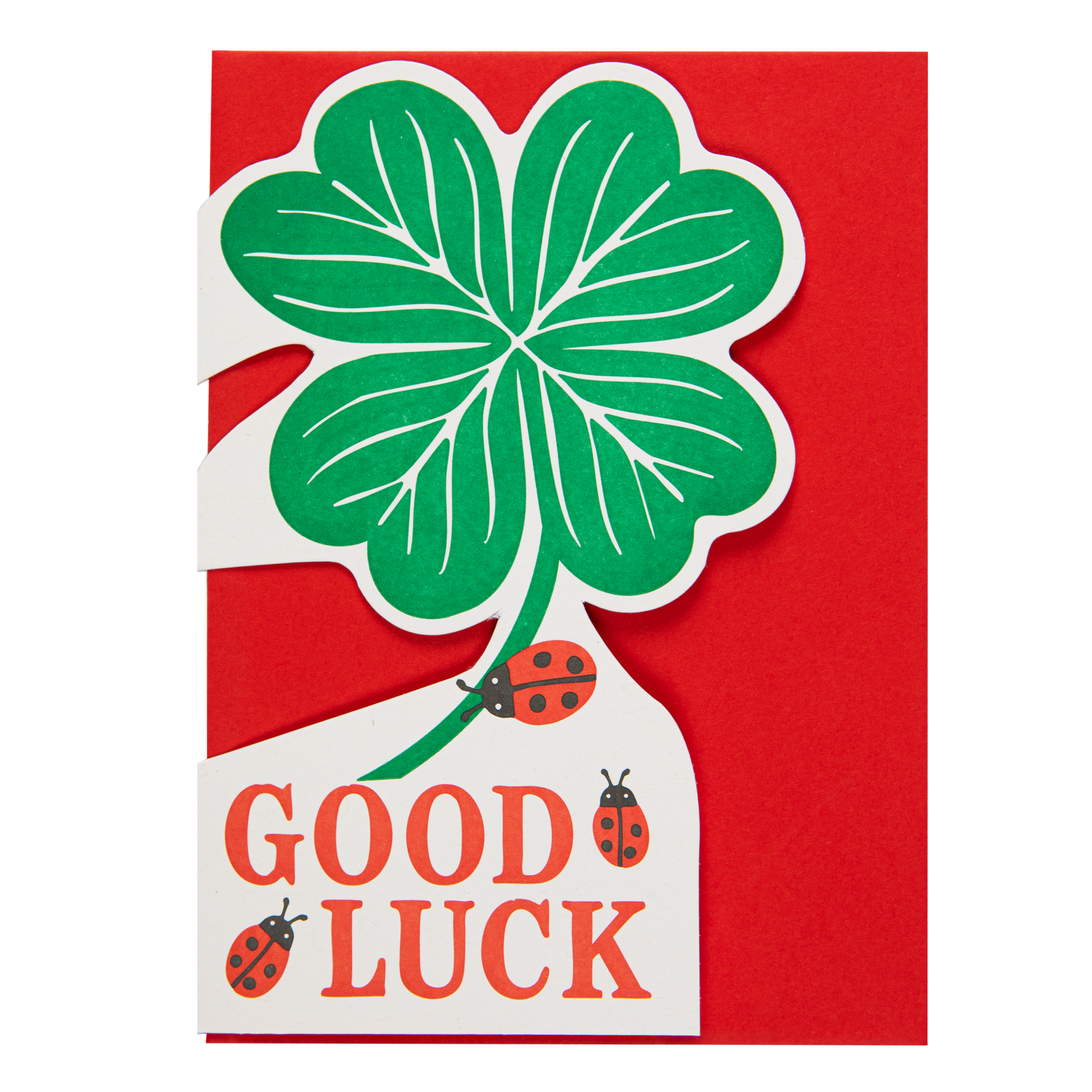 Good Luck Clover | Cut-Out - Greeting Card