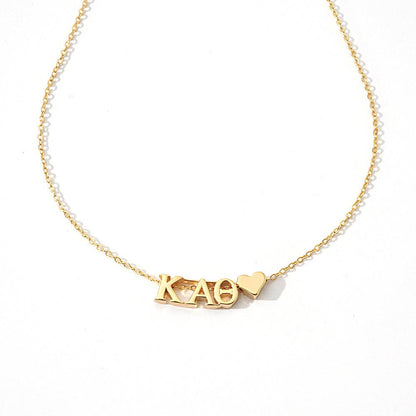 Theta Heart Necklace
