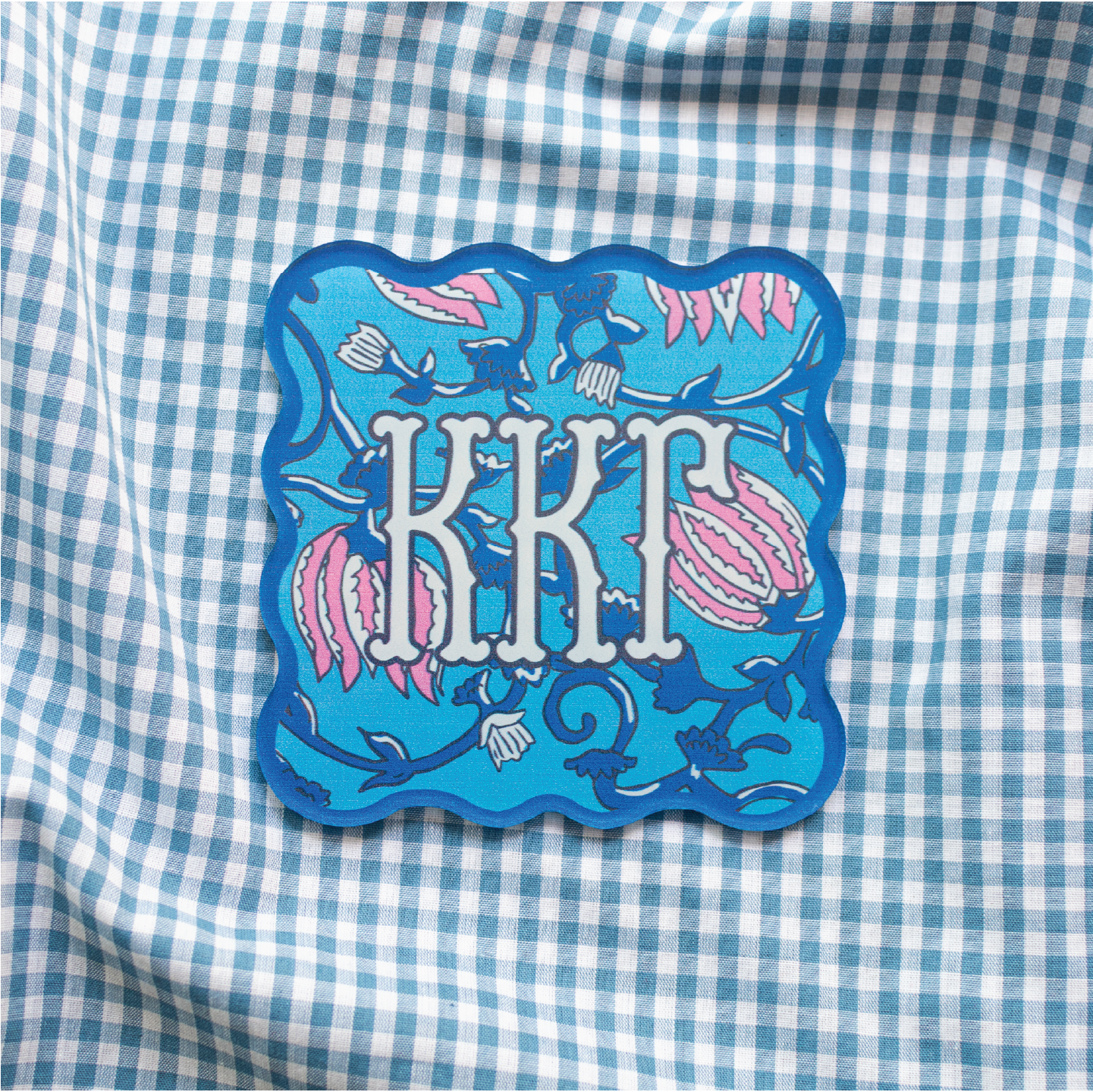 Pi Phi Block Print Coaster