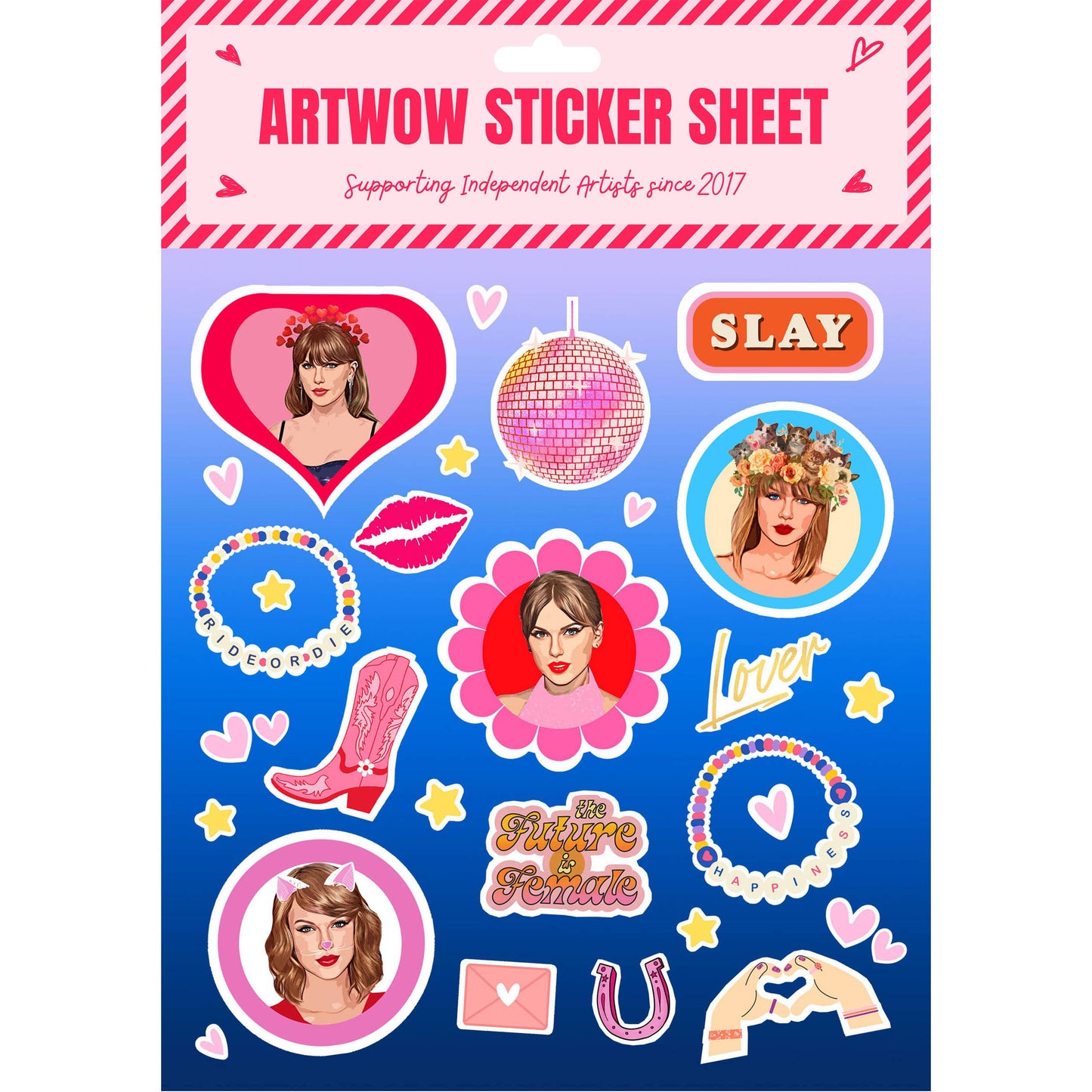 Red Lips Sticker Sheet