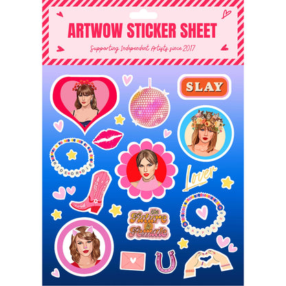 Red Lips Sticker Sheet