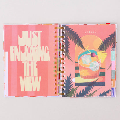 17-Month Academic Planner - Medium Oil Paint Floral