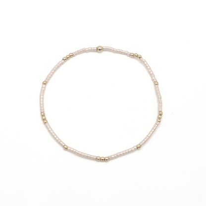 Newport - Palest Pink + Gold Waterproof Bracelet