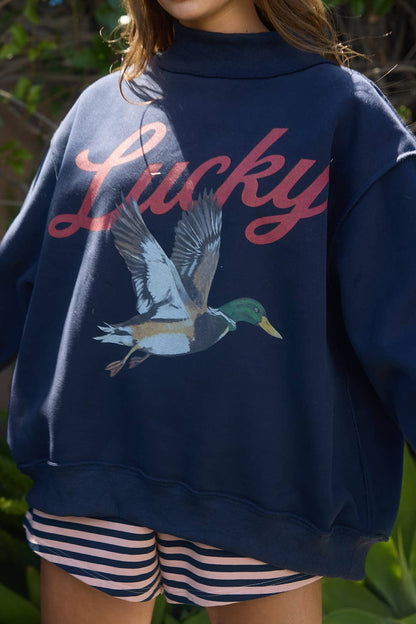 Lucky Duck Mockneck