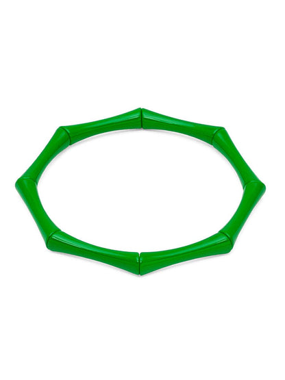 Enamel Bamboo Bracelet - Black