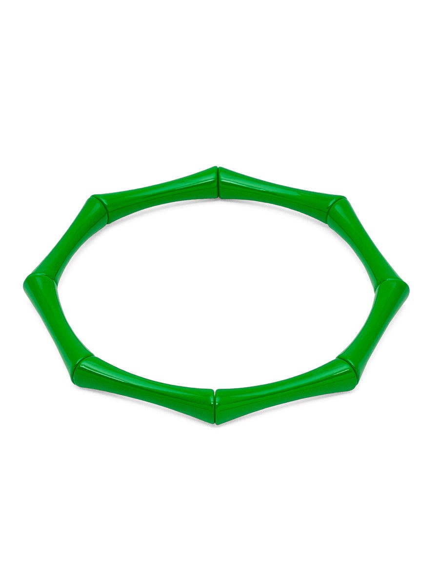Enamel Bamboo Bracelet - Red