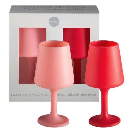 cherry + blush | swepp | silicone unbreakable wine glasses