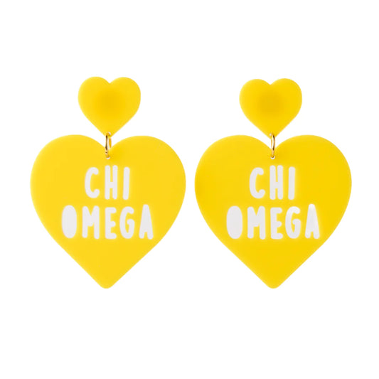 Heart Earrings - Chi Omega