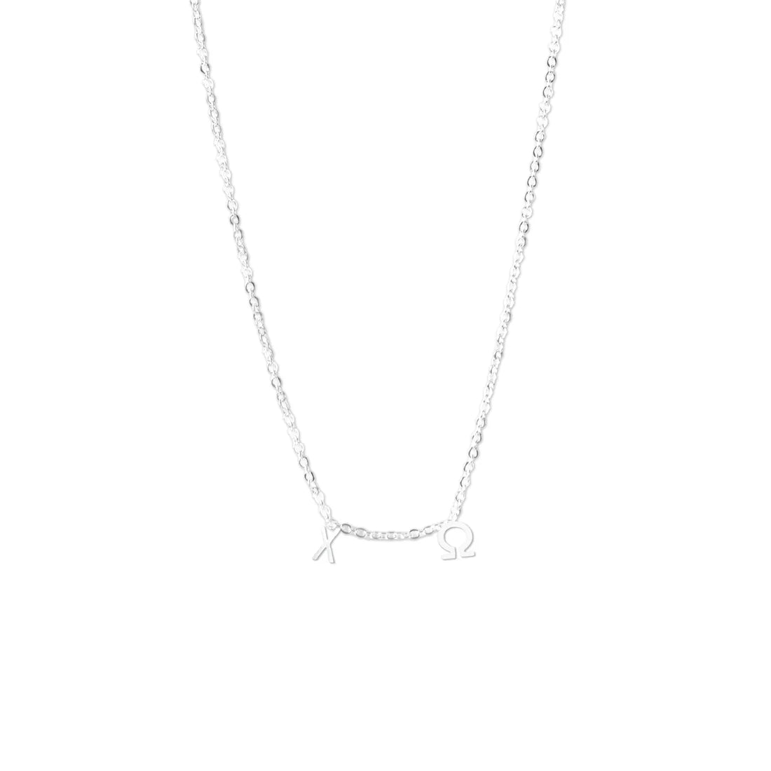 XO Silver Letters Necklace