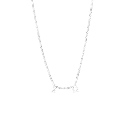 XO Silver Letters Necklace