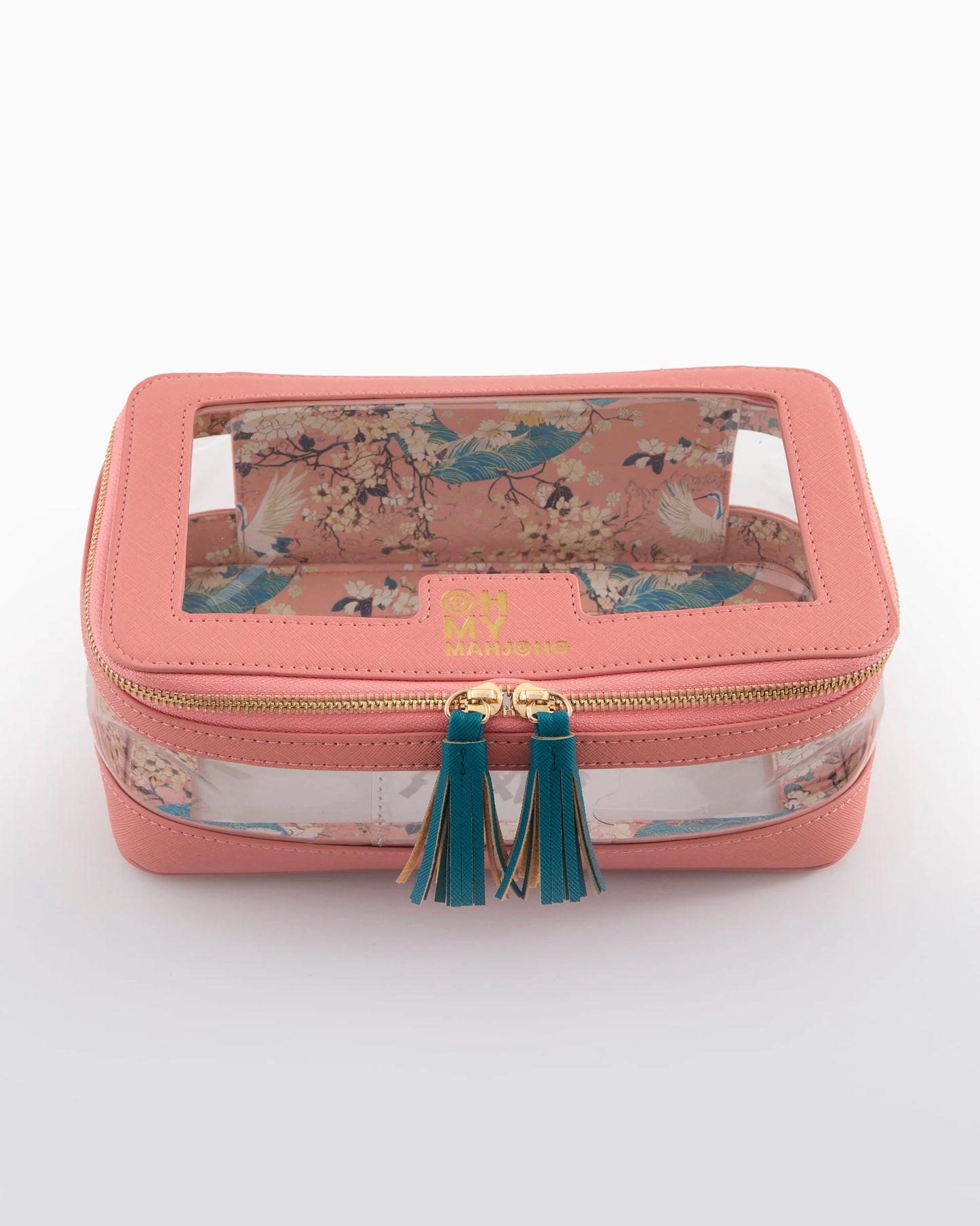 Mahjong Tile Storage Bag - Coral
