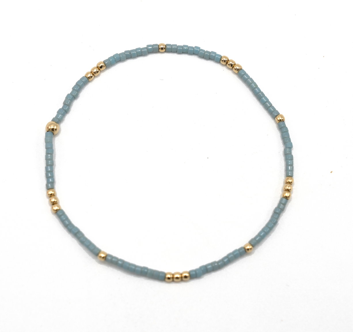 Newport - Pale Turquoise + Gold Waterproof Bracelet