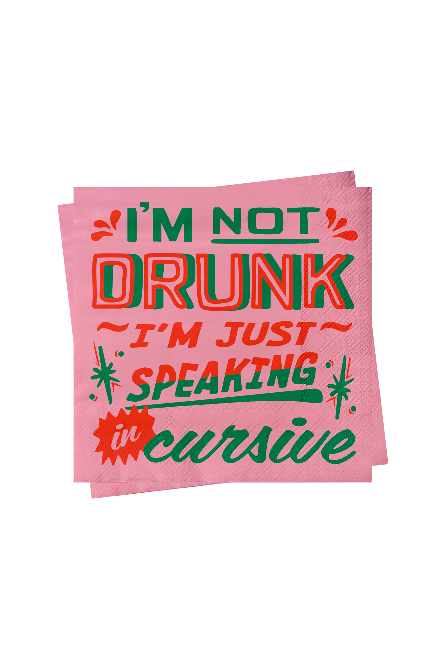 Cocktail Napkins (Set of 25) - Speaking In Cursive