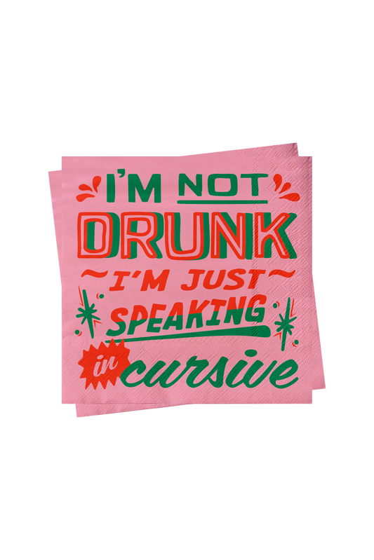Cocktail Napkins (Set of 25) - Speaking In Cursive