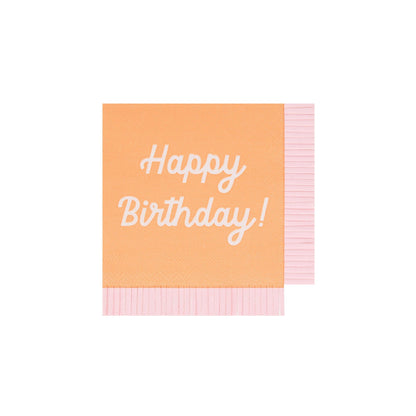Mixed Happy Birthday Small Napkins