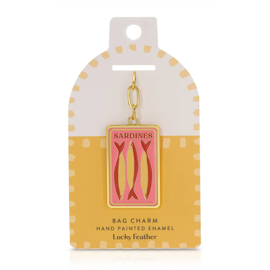 Enamel Bag Charm - Sardines