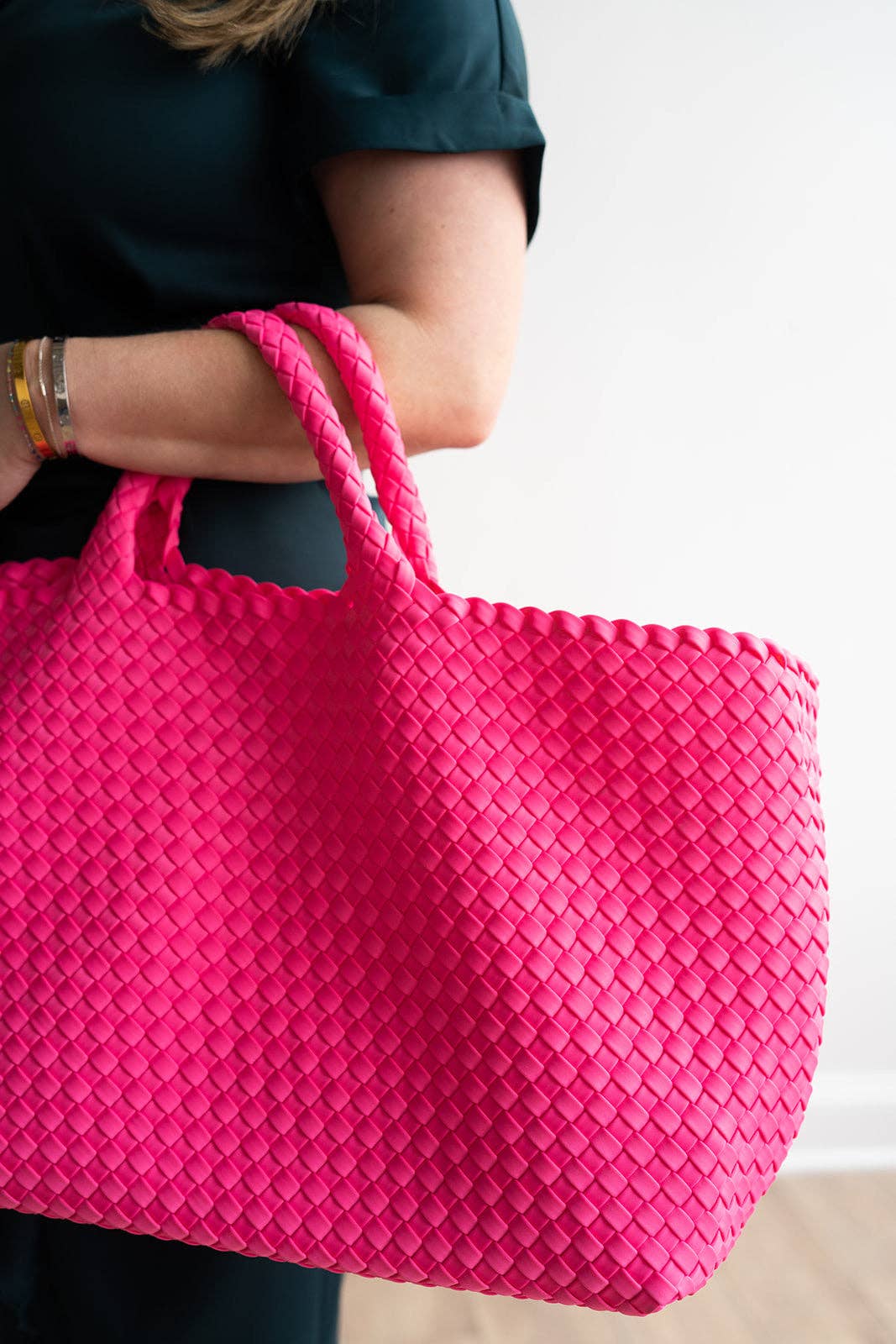 Woven Mahjong Bag - Magenta